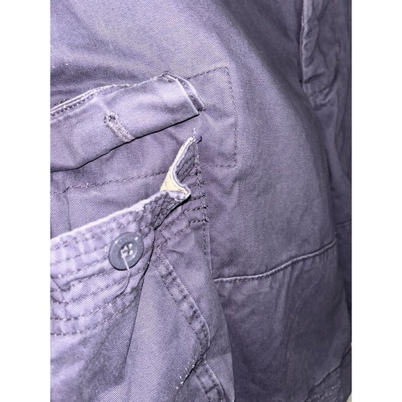 NWT Trailer Cargo Shorts Mens Sz 32 Heavy Duty Cotton Khaki Blue Drawstring - Picture 3 of 10